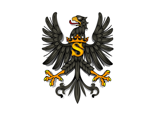 Flagga Ducal Preussen vektorbild
