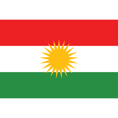 Kurdistans flagg vektor