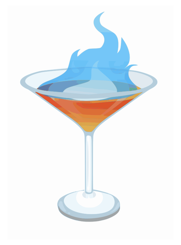 Gravure illustration vectorielle cocktail