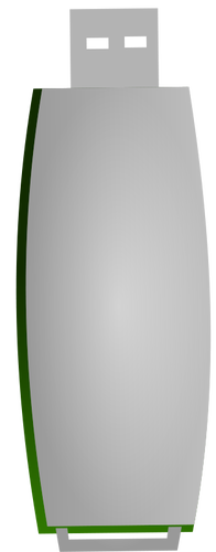 Verde y blanco USB stick vector illustrtaion