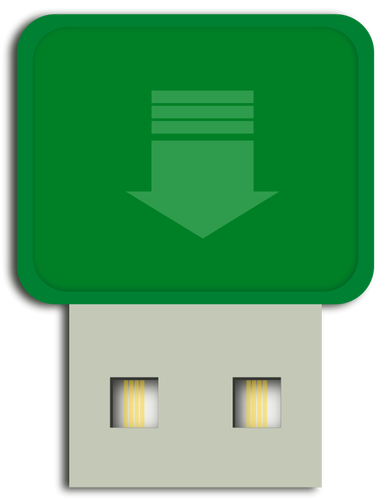Imagine de vectorul unitate flash mini verde