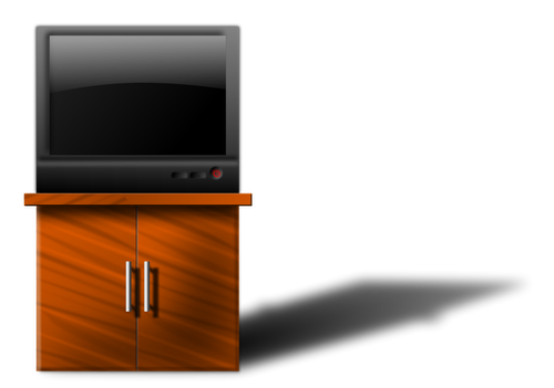 Flat TV vektor ilustrasi