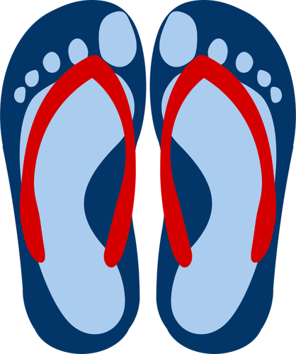 Slippers met voeten Impressum vector afbeelding