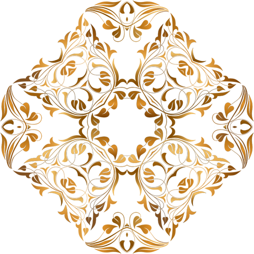 Floral gold design