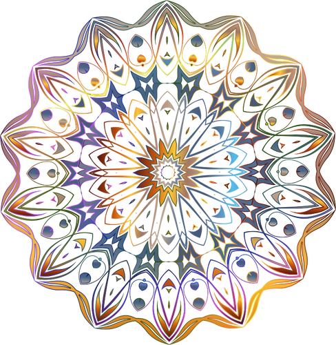 Immagine di vettore di disegno floreale cromatico