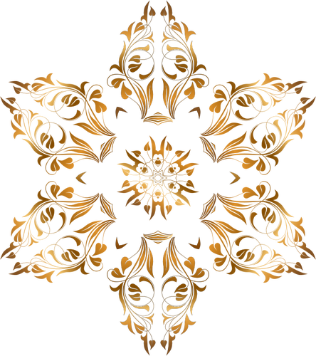 Design floral dourado florido