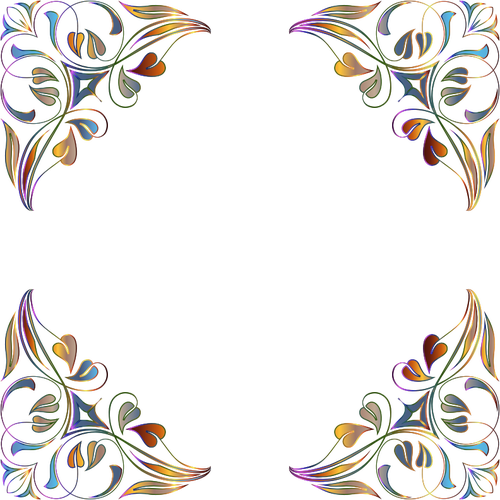 Vector image of floral decorations