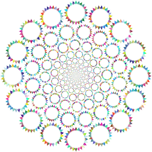 Imagen de vector floral vortex frondoso