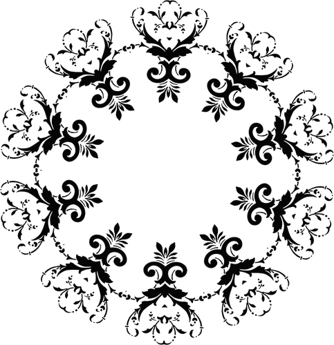Cirkel floral vector afbeelding