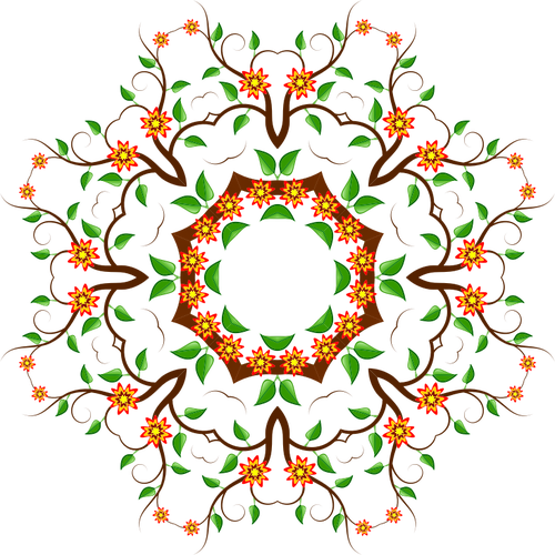 Vector de dibujo de patrÃ³n floral decorativo