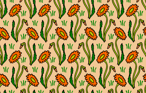 Floral background vector sketch