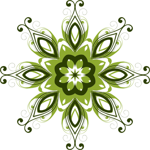 Kwiat zielony projekt element grafika wektorowa