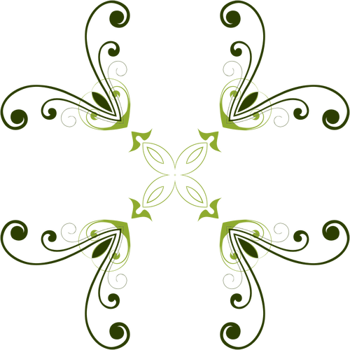 Pola geometris bunga vektor ilustrasi