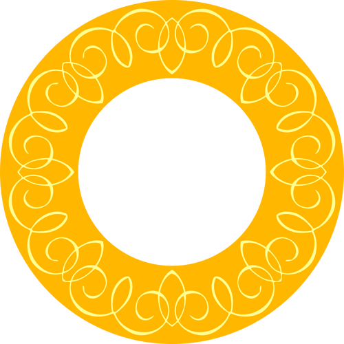Yellow round frame