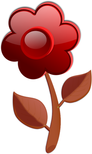 GlÃ¤nzend braun Blume auf Vorbau-Vektor-Bild
