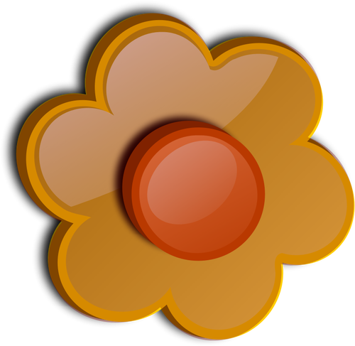 Glanz-Ocker Blume-Vektor-Bild