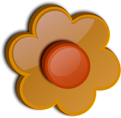 Glanz-Ocker Blume-Vektor-Bild