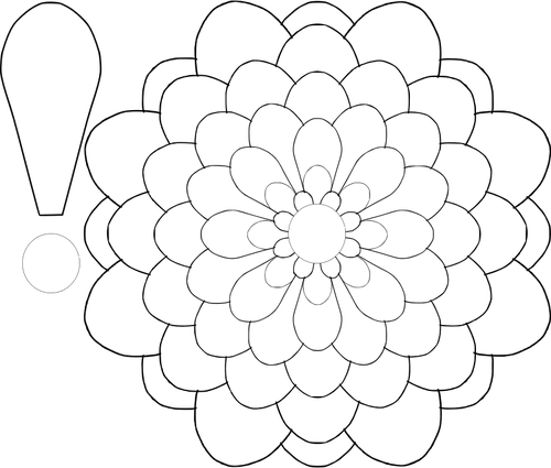Illustration vectorielle de fleur animÃ©e pour carnet de couleurs