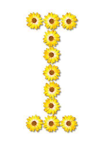 Flowery letra I