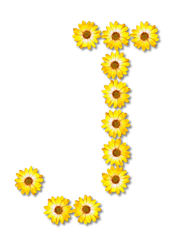 Floral bokstaven J