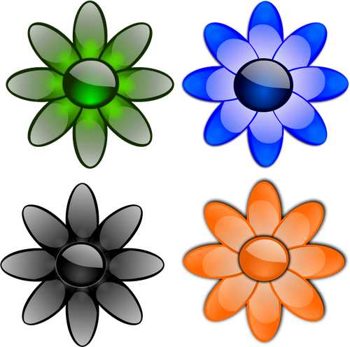 Glanzende daisy bloemblaadjes vector afbeelding