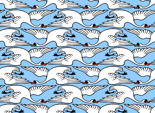 Flying swans wallpaper