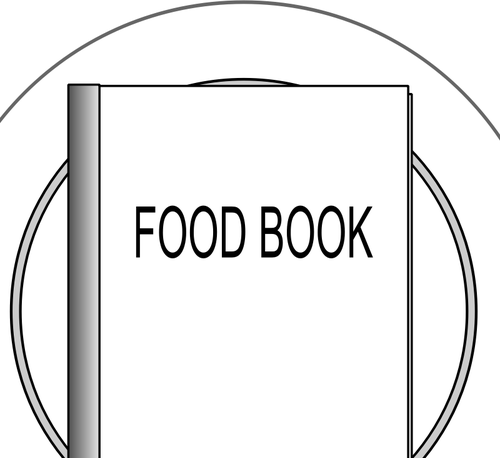 Vektor illustration av mat bokar pÃ¥ en tallrik
