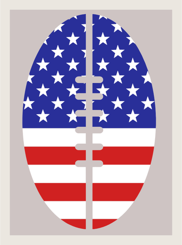 Flaga USA wewnÄ…trz sylwetka piÅ‚ki noÅ¼nej