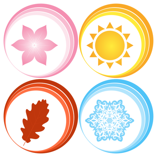 Quattro simboli di stagioni