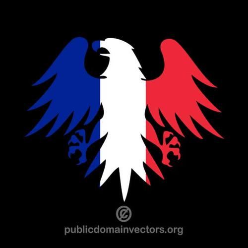 Drapelul francez Ã®n eagle silueta
