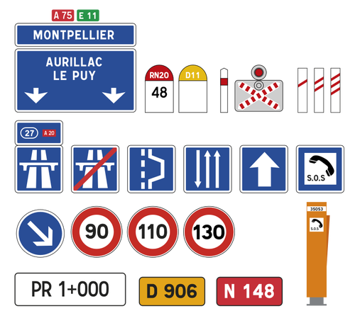 Znaki drogowe francuski