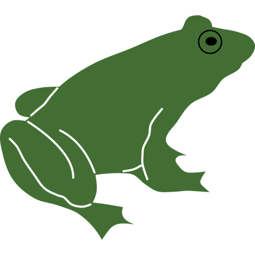 Silhouette grenouille avec image vectorielle oeil au beurre noir