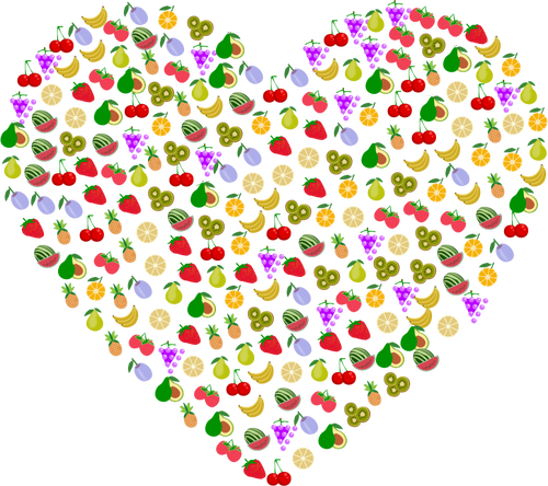 Immagine di vettore del cuore di frutta