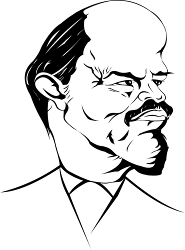 Lenin cara caricatura vector clip art