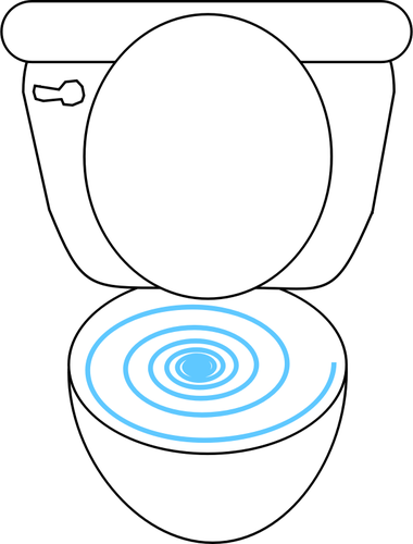 Swirly toalett vektorgrafikk utklipp