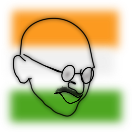 Gandhi vektorbild