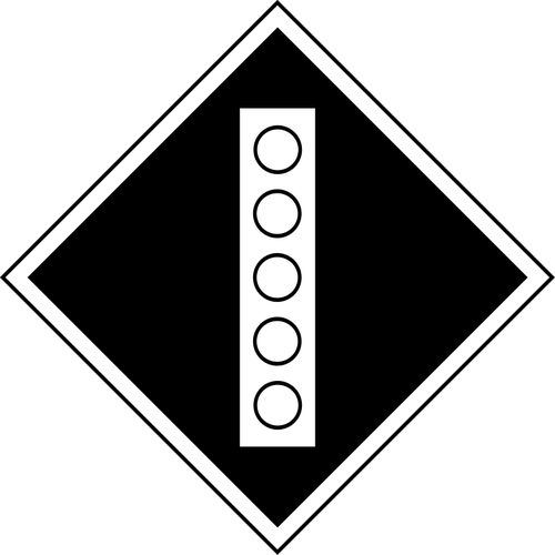 Permanente Zeichen zu Stromabnehmer auf der Vorortbahn Carrivage Vektor-Bild