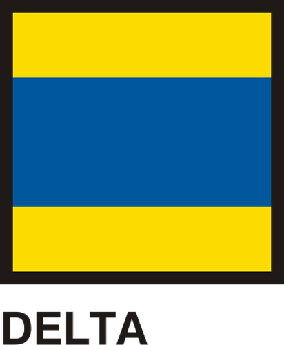 Sinalizadores de Gran Pavese, bandeira Delta