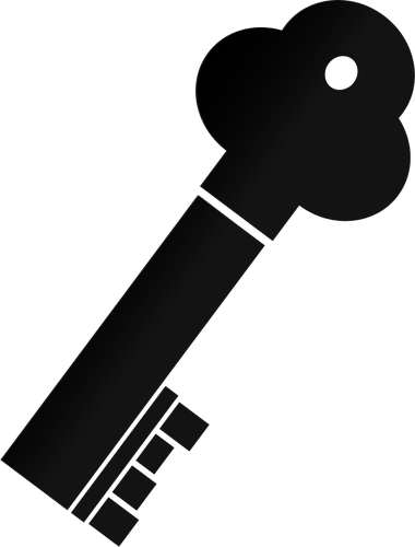 Ilustrasi vektor kunci pintu logam yang tebal