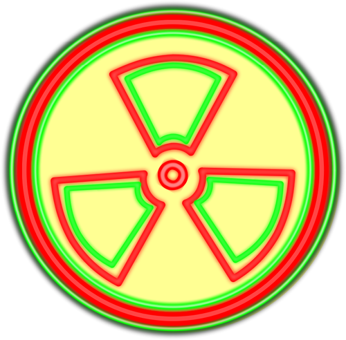 Floresan radyoaktif iÅŸareti vektÃ¶r gÃ¶rÃ¼ntÃ¼