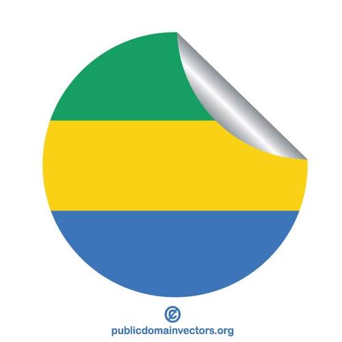 Etiket iÃ§inde Gabon Cumhuriyeti bayraÄŸÄ±