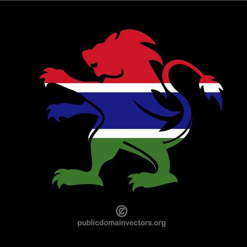 EmblÃ¨me avec le drapeau de la Gambie