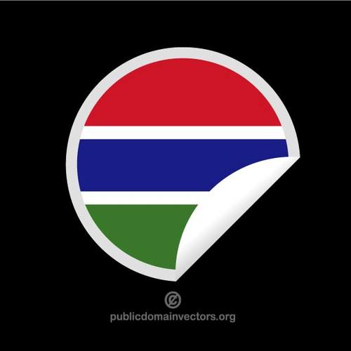Gambiya Cumhuriyeti bayraÄŸÄ± ile etiket