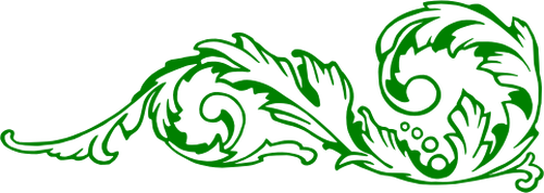 Vector illustraties van groene decoratieve hoekrand