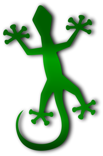 Gecko med skygge leppe vektorgrafikk