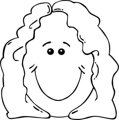 Illustration vectorielle de drÃ´le Dame comique souriant
