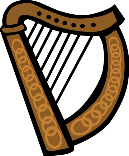 Vector bildet av keltisk harpe