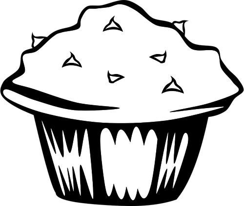 Chocolade muffin vectorillustratie