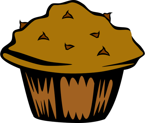 Image vectorielle de muffin au chocolat