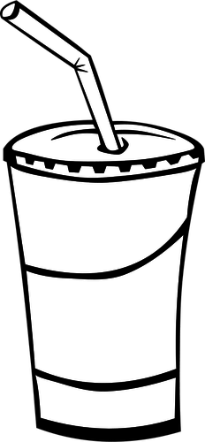 Desenho vetorial de beber refrigerante